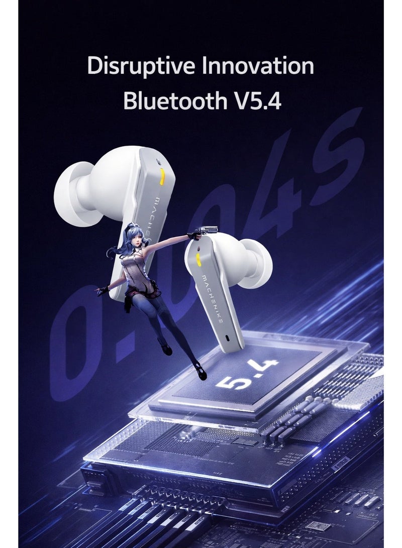 Machenike TH60 Gaming TWS Earbuds – No Delay Ultra Low Latency Wireless Earphones, Bluetooth 5.4, Dual Sound Modes (Gaming & Music), Clear ENC Microphone, Immersive Stereo Sound, IPX5 Water and Dust Resistant, Long Battery Life with Charging Case, USB-C Fast Charging, Compatible with RedMagic, iPhone, iPad, Android, Samsung & Laptops - Image 5